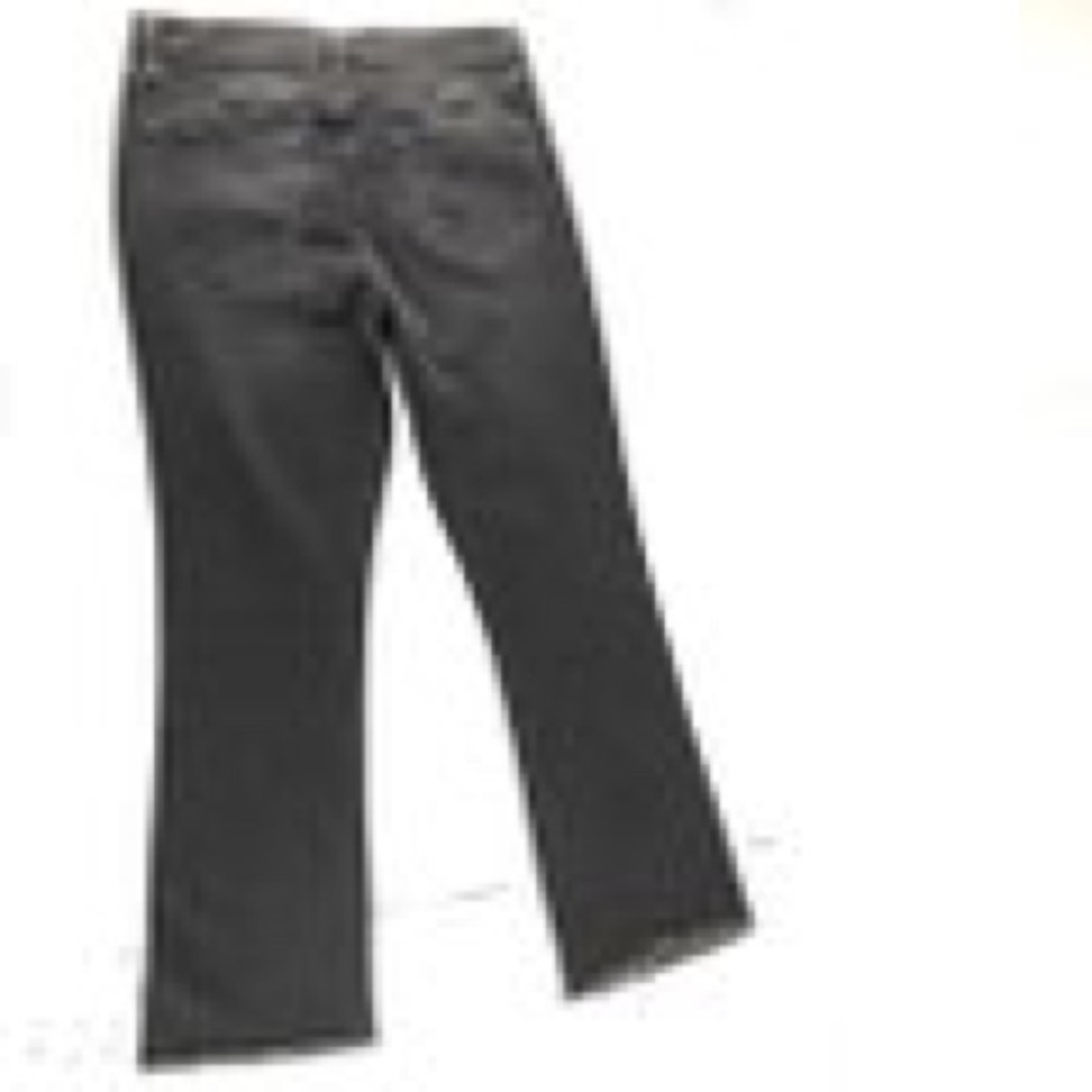 Free People Black Frayed Hem Ankle Length Jeans